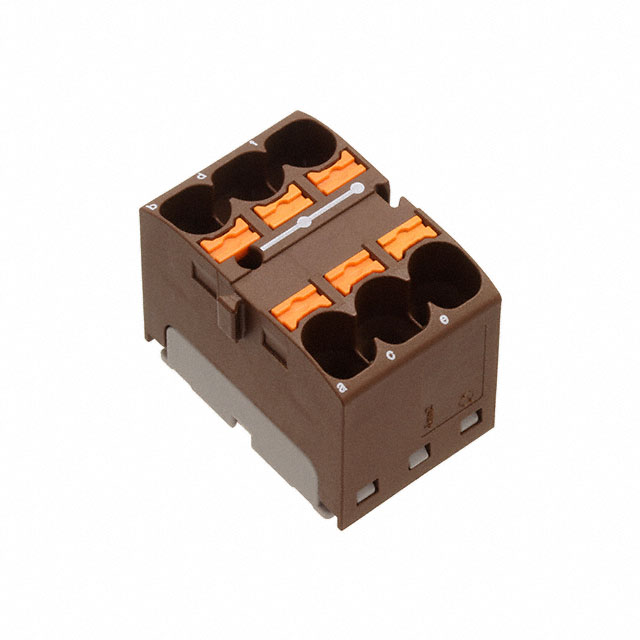 TERM BLK 6POS BROWN
