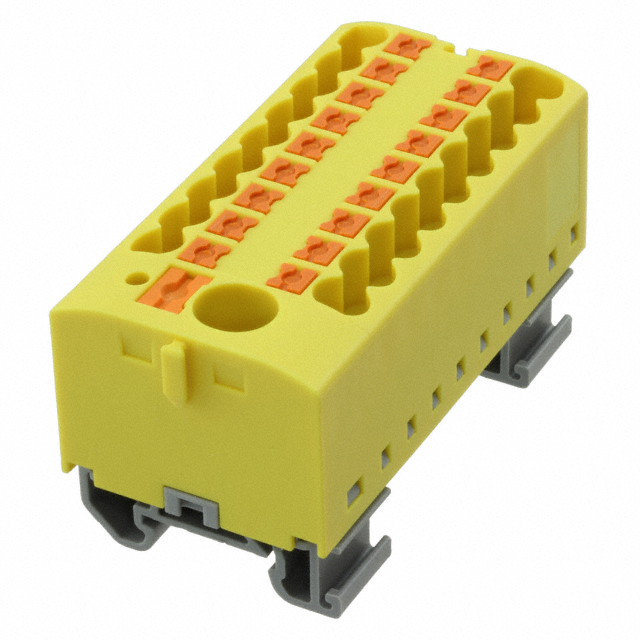 TERM BLK 19POS YELLOW