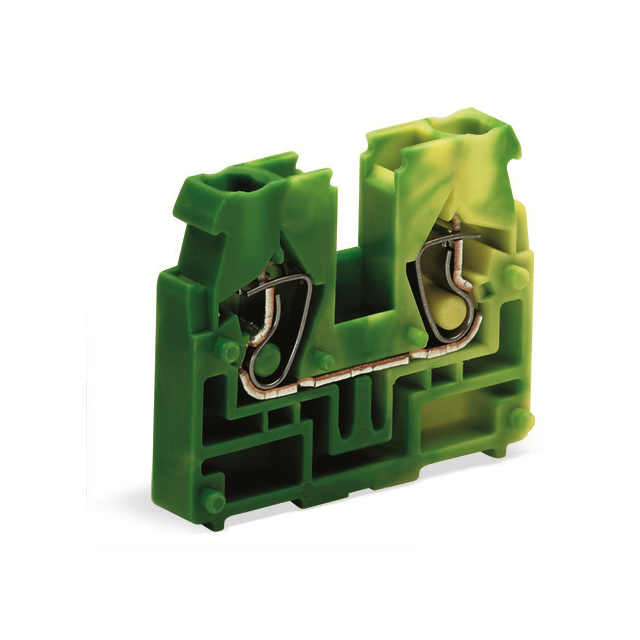 TERM BLK 2POS GREEN/YELLOW