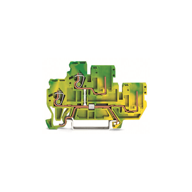 TERM BLK 2POS GREEN/YELLOW