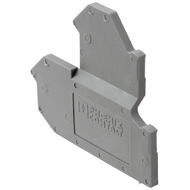 CONN TERM BLK END PLATE RAIL GRY