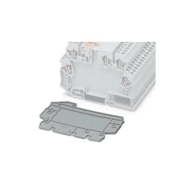 CONN TERM BLK END PLATE RAIL GRY