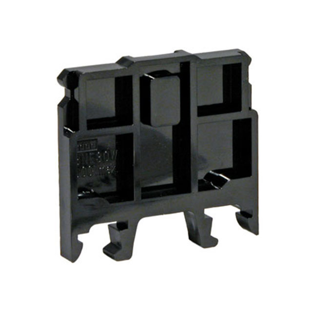CONN TERM BLK END PLATE BLACK