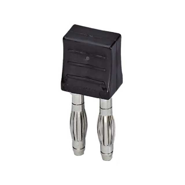 JUMPER TERM BLK 2POS ROUND PINS