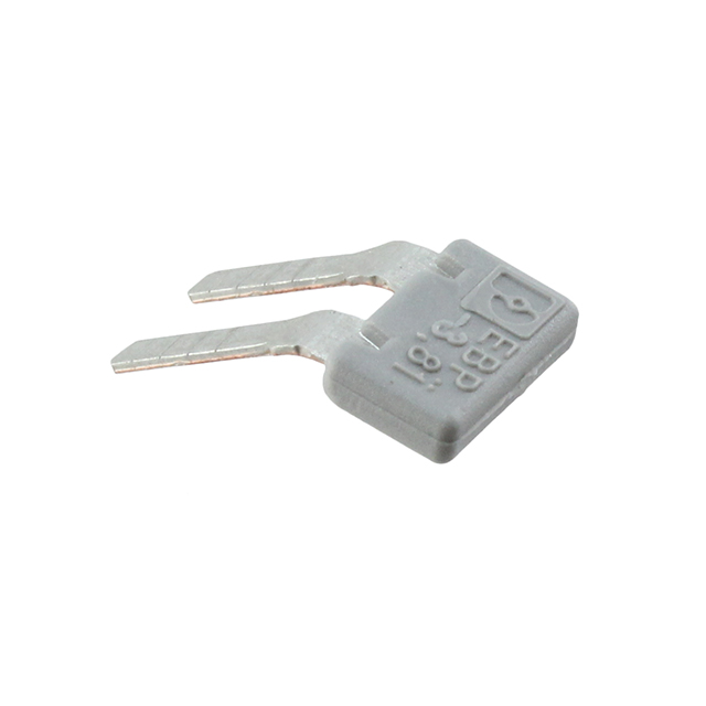 JUMPER TERM BLK 2POS FLAT PIN