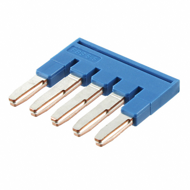 JUMPER TERM BLK 5POS FLAT PIN