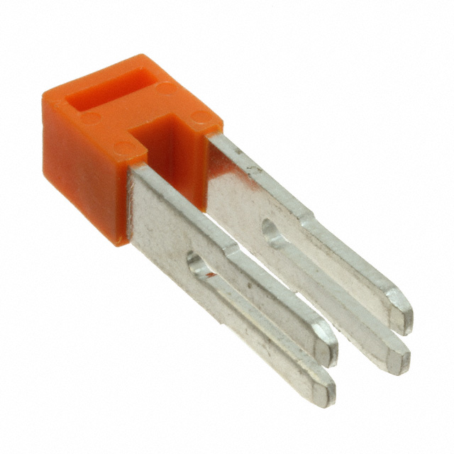 JUMPER TERM BLK 2POS FLAT PIN