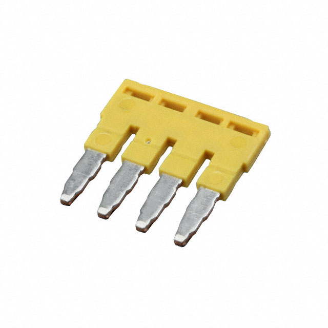 JUMPER TERM BLK 4POS FLAT PIN