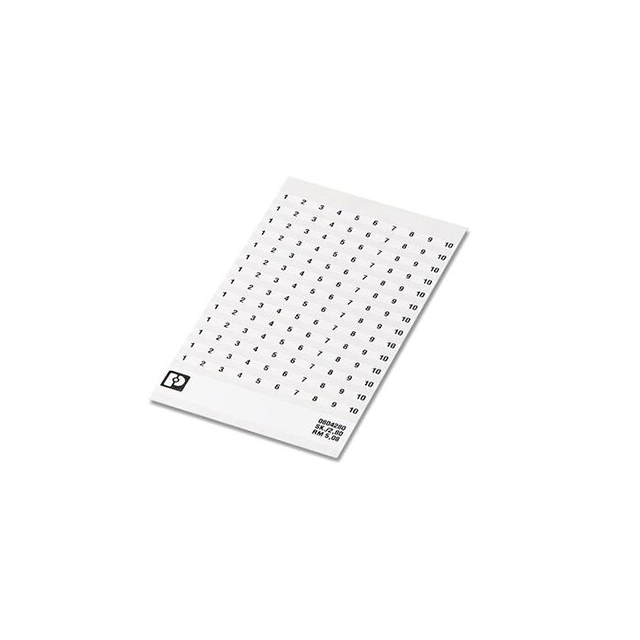 MARKER CARD PRINTED HORIZONTALLY