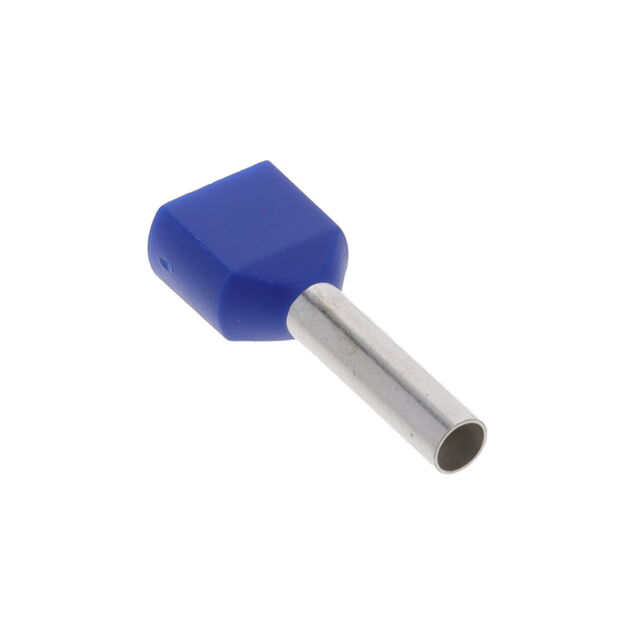 CONN FERRULE W TYPE 2X14AWG BLUE