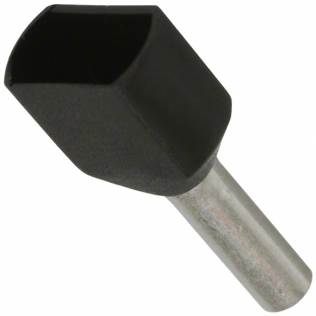 CONN FERRULE DIN TWO X 16AWG BLK