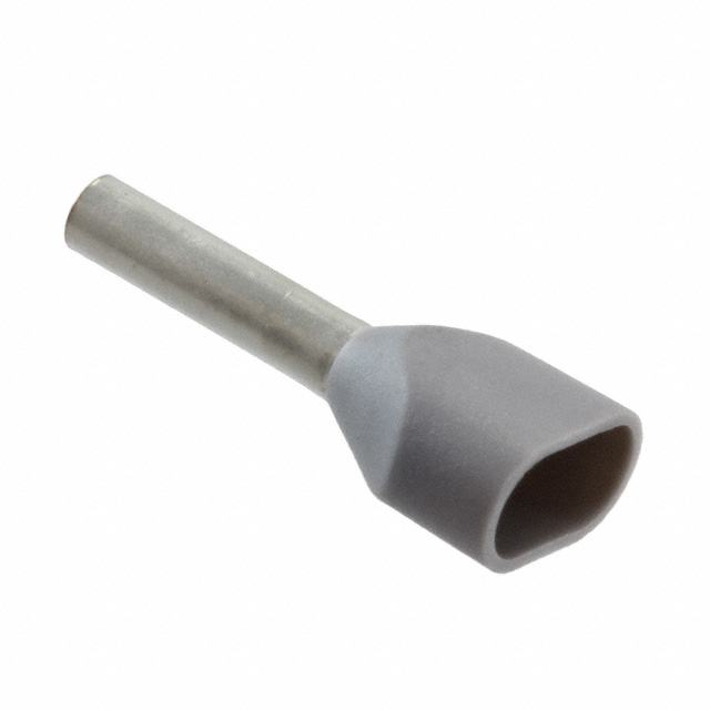 CONN FERRULE DIN TWO X 18AWG GRY