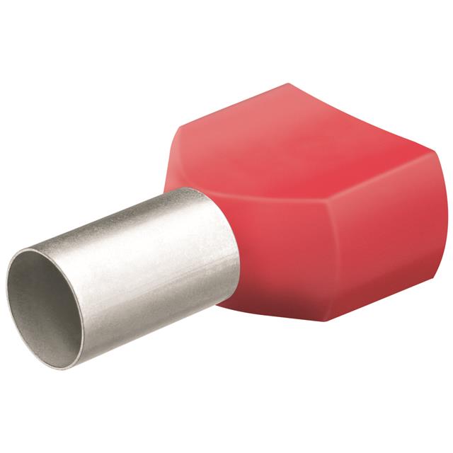 CONN FERRULE 2X18AWG RED 200PCS
