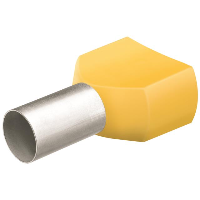 CONN FERRULE 2X10AWG YLW 50PCS