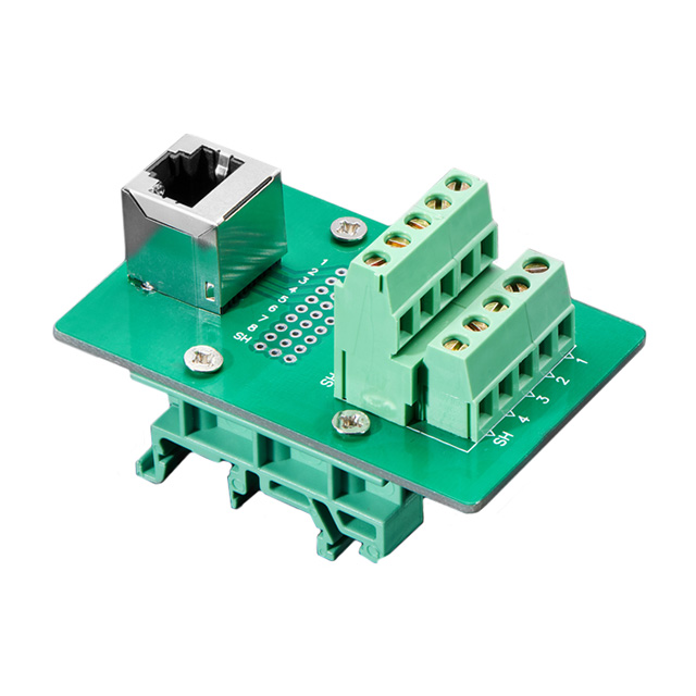 DIN RAIL RJ-45 TO TERMINAL BLOCK