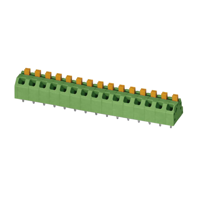TERM BLOCK 15POS 45DEG 5MM PCB