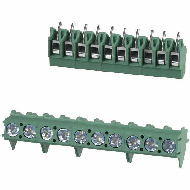 TERM BLOCK 10POS 45DEG 5MM PCB