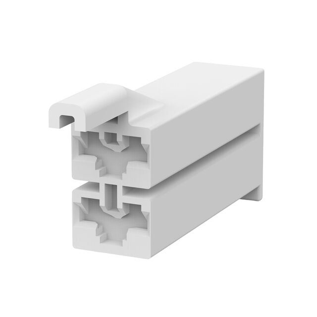 CONN RCPT HSG 0.187 2POS NATURAL
