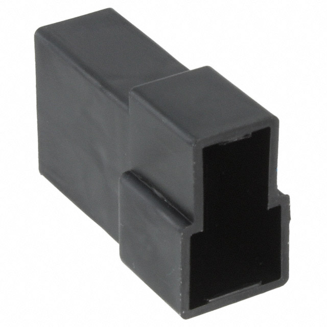 CONN MALE TAB HSG 0.25 2POS BLK