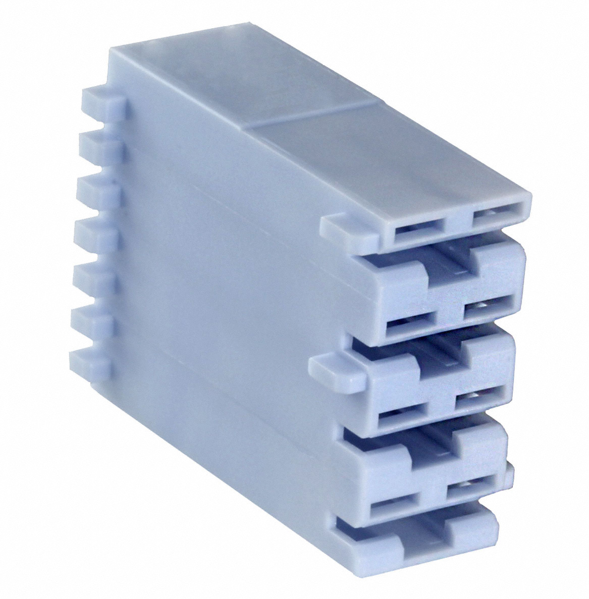 CONN RCPT HOUSING 0.25 4POS BLUE