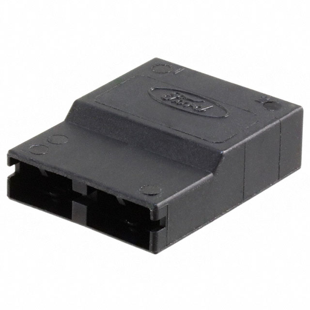 CONN RCPT HSG 0.25 2POS BLACK