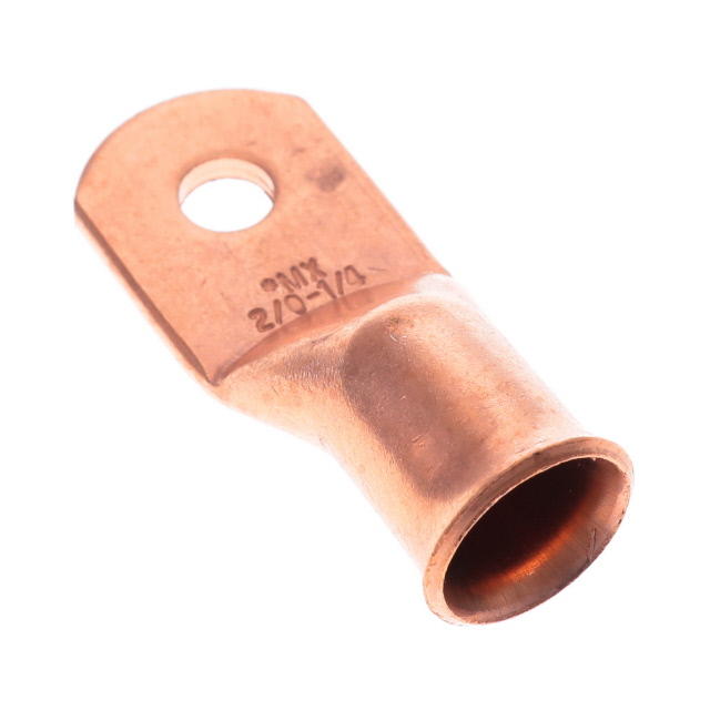 CONN RING FLAT 2/0AWG #1/4 CRIMP