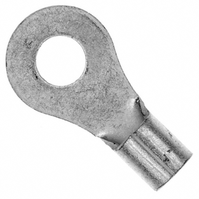 CONN RING CIRC 8AWG #1/4 CRIMP