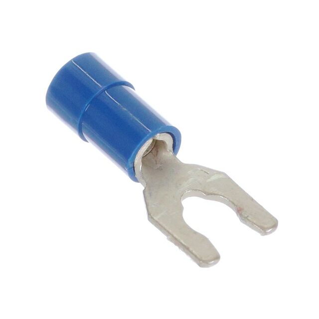 CONN SPADE TERM 14-16AWG #8 BLU