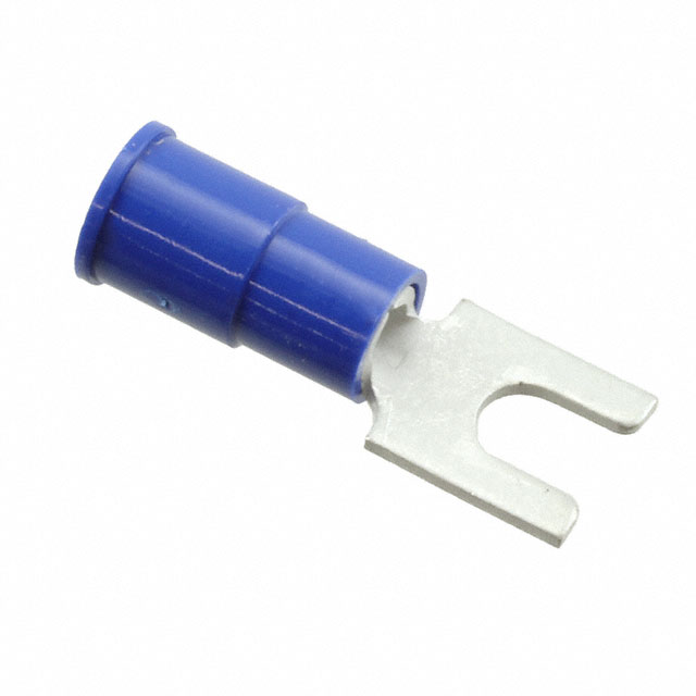 CONN SPADE TERM 14-16AWG #6 BLU