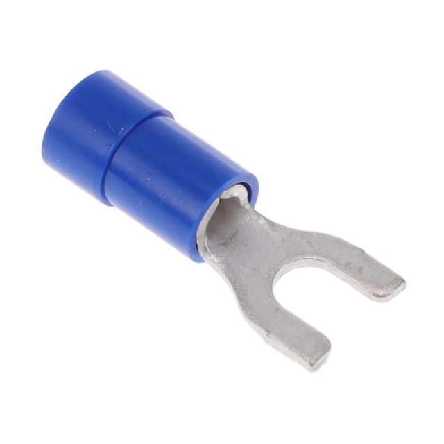 CONN SPADE TERM 14-16AWG #6 BLU