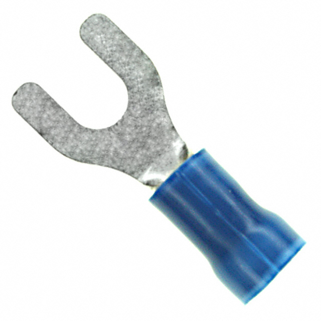 CONN SPADE TERM 14-16AWG #8 BLU