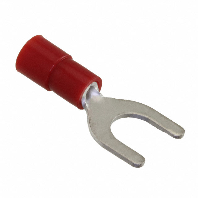 CONN SPADE TERM 16-20AWG M6 RED