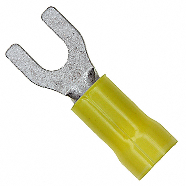 CONN SPADE TERM 10-12AWG #6 YEL