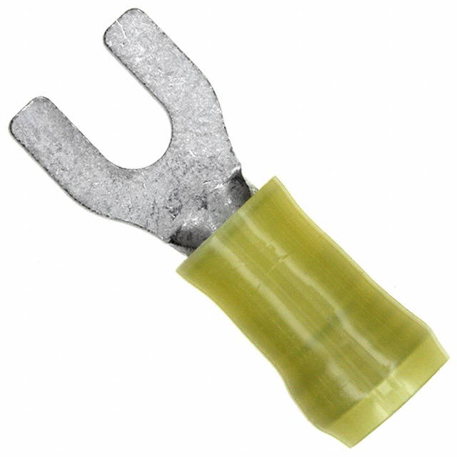 CONN SPADE TERM 10-12AWG #8 YEL
