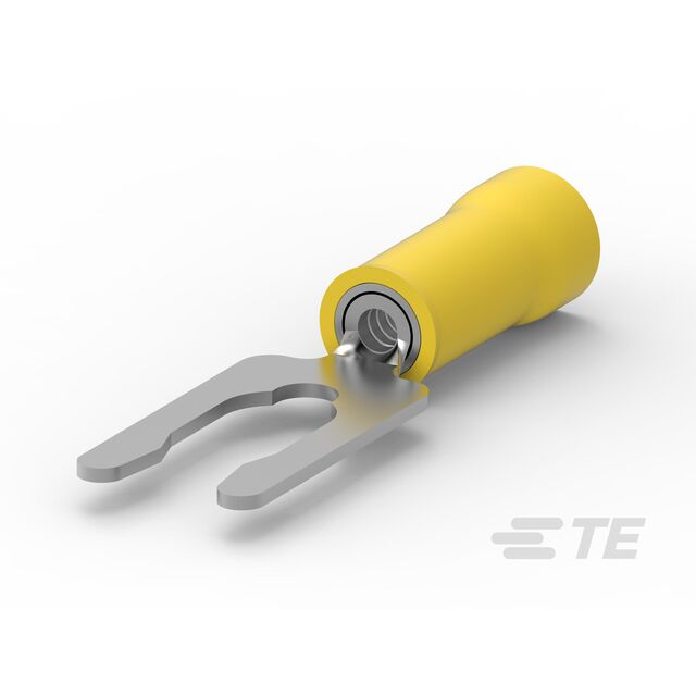 CONN SPADE TERM 22-26AWG #6 YEL