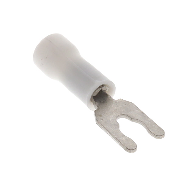 CONN SPADE TERM 20-24AWG #4 WHT