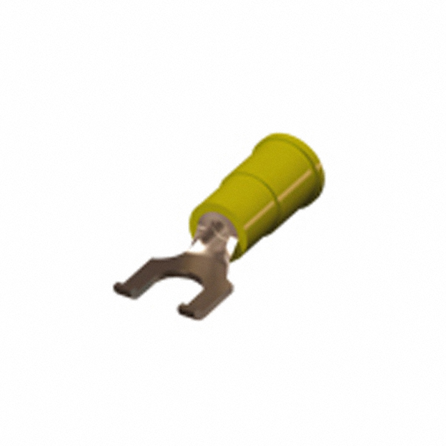 CONN SPADE TERM 10-12AWG #8 YEL