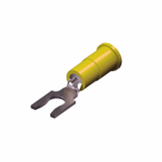 CONN SPADE TERM 10-12AWG #6 YEL