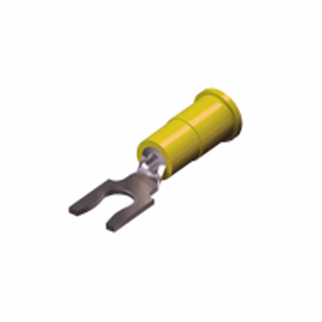 CONN SPADE TERM 10-12AWG #8 YEL