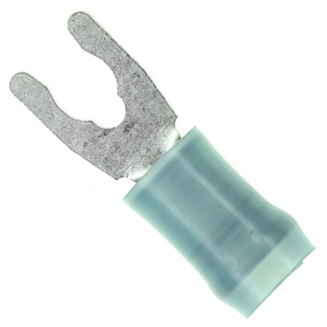 CONN SPADE TERM 14-16AWG #6 BLU