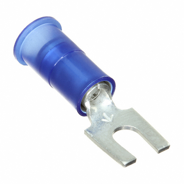 CONN SPADE TERM 14-16AWG #6 BLU