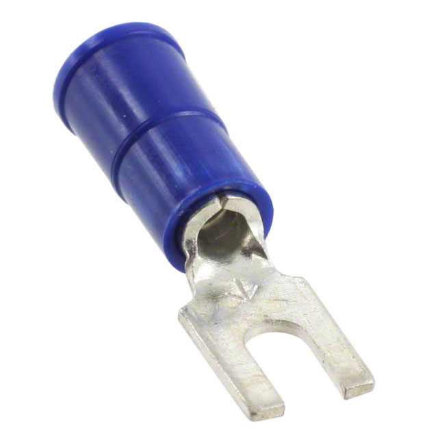 CONN SPADE TERM 14-16AWG #4 BLU