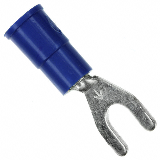 CONN SPADE TERM 14-16AWG #8 BLU
