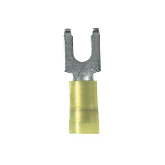 CONN SPADE TERM 10-12AWG #8 YEL