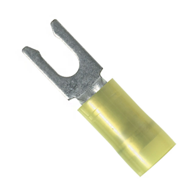 CONN SPADE TERM 10-12AWG #8 YEL