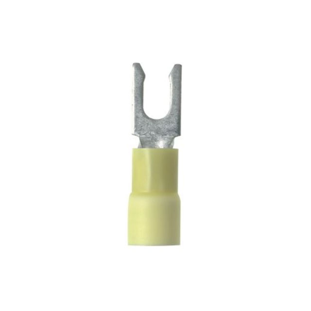 CONN SPADE TERM 10-12AWG #6 YEL
