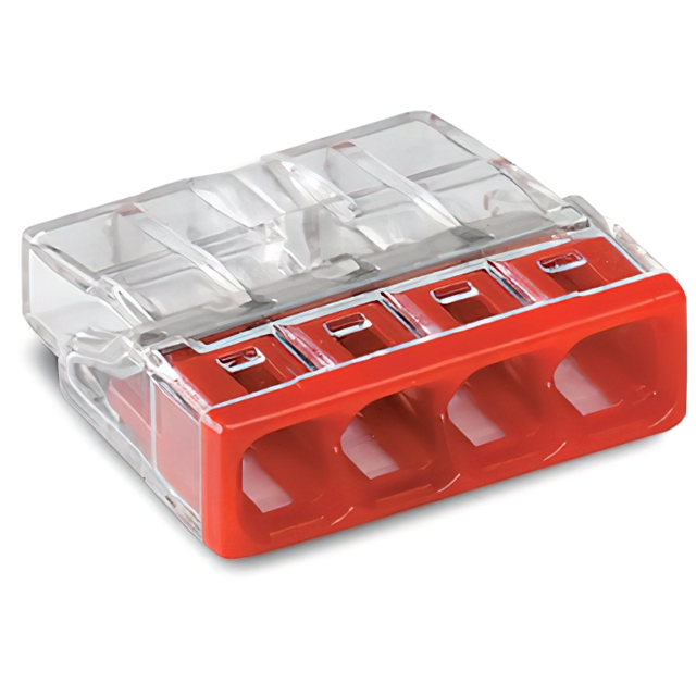 PUSHWIRE  SPLICING CONNECTOR; 4-