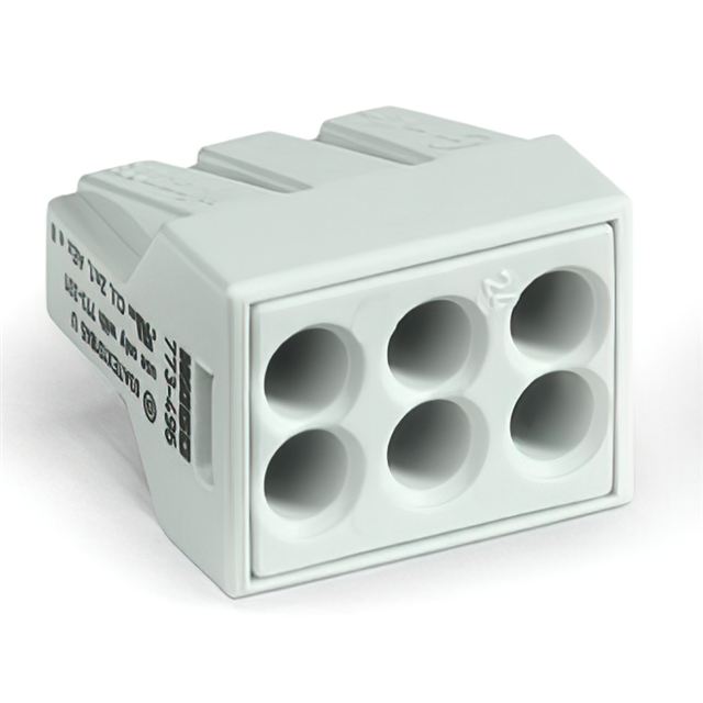 PUSH WIRE CONNECTOR; 6-CONDUCTOR