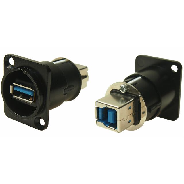 XLRFT USB3.0 A-B FEM BLACK