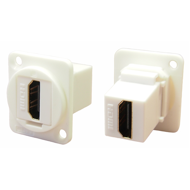WHITE FT HDMI F-F GOLD CSK